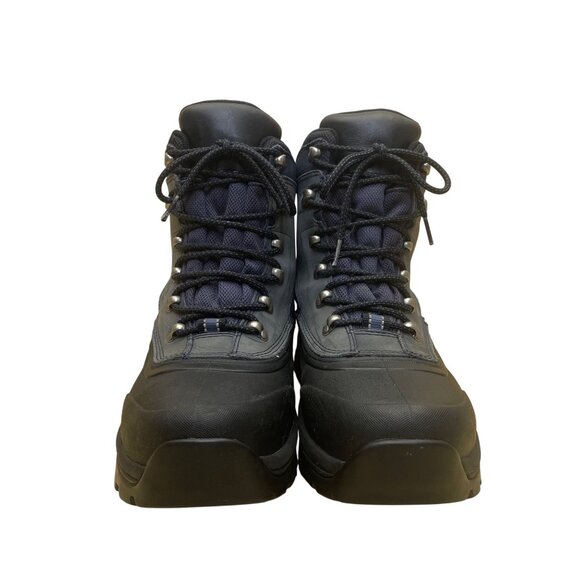 Lands’ End Men’s Black & Navy Lace Up Waterproof Winter Hiking Boots Size 9.5 - Picture 2 of 10